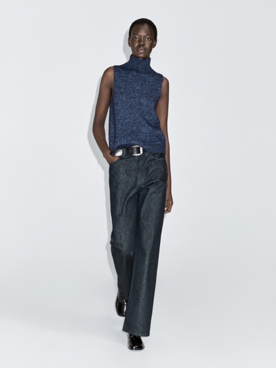 Zara Вязаный жилет с воротником-стойкой