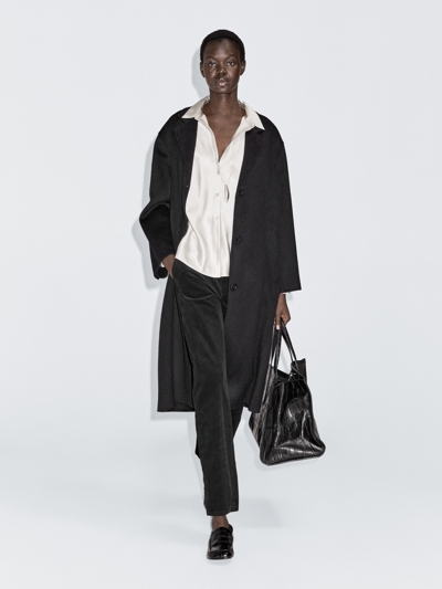 Zara Брюки кордюрой в посадке бочонок