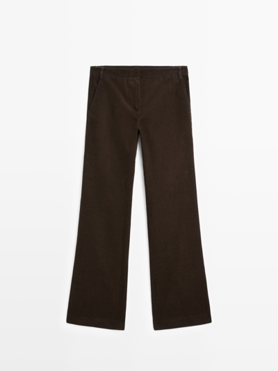 Zara Брюки из вельвета с расклешенным кроем