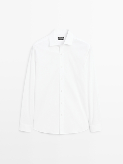 Zara Рубашка с регулярной посадкой из эластичной ткани