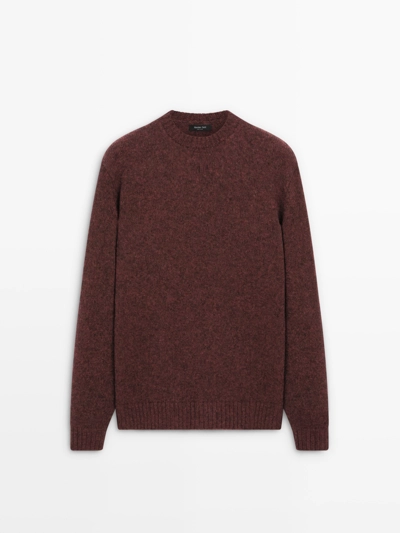 WOOL BLEND SWEATER WITH CREW NECK