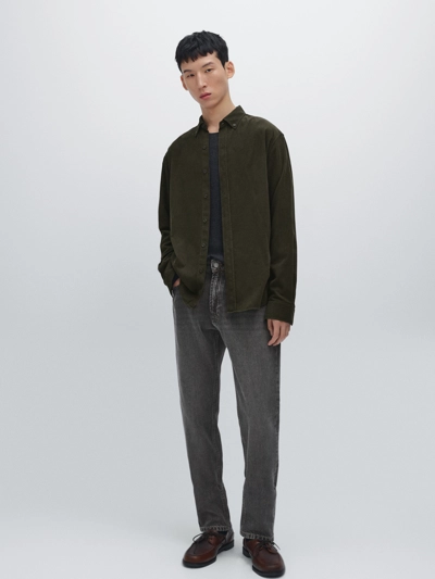 REGULAR FIT MICRO CORDUROY SHIRT