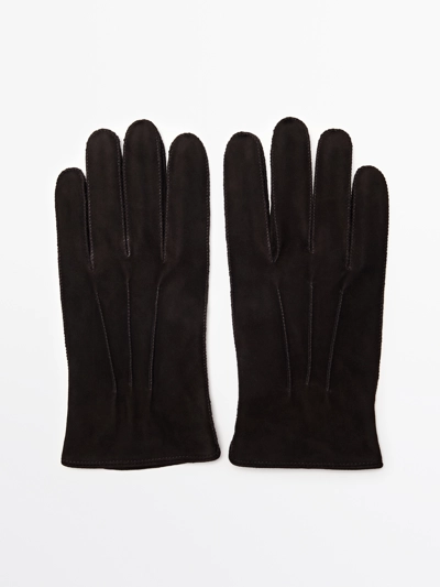 GOATSKIN GLOVES WITH SUEDE FINISH