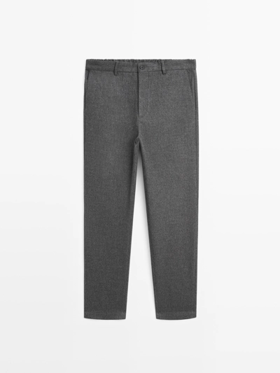 JOGGER FIT TROUSERS WITH TEXTURED DETAIL