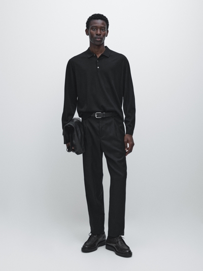 Zara Брюки свободного кроя из шерстяной смеси с защипами