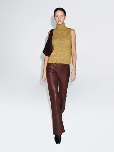 SWAN NECK KNITTED WAISTCOAT