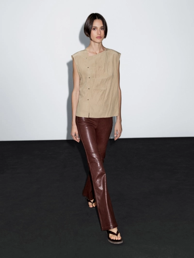 BLOUSE WITH SILVER BUTTON FASTENING ON THE SIDE