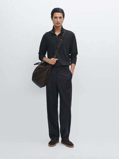 Zara Поло с высоким воротником на молнии