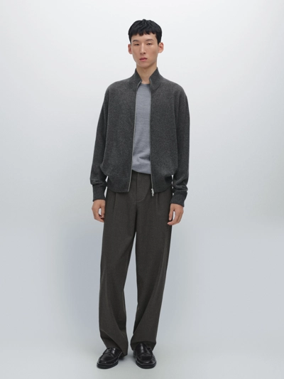 100% CASHMERE ZIP-UP CARDIGAN