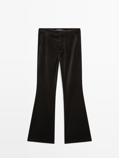 Zara Брюки из вельвета в стиле скинни с расширяющимися штанинами