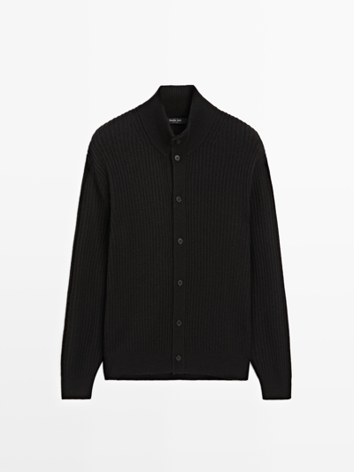 Zara Кардиган из смесовой хлопковой пряжи с воротником-хомутом