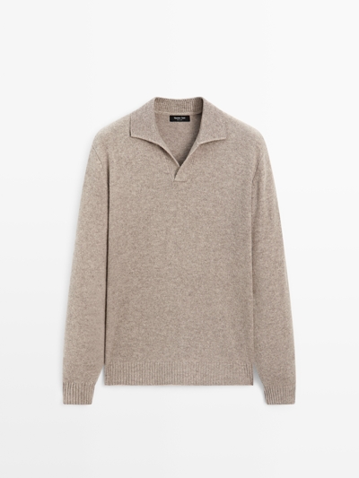 Zara Поло-свитер с V-образным вырезом из шерстяной смеси купить с доставкой.
