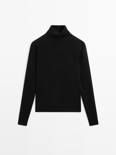 Zara Джемпер из шерстяно-кашемировой смеси с высоким воротником