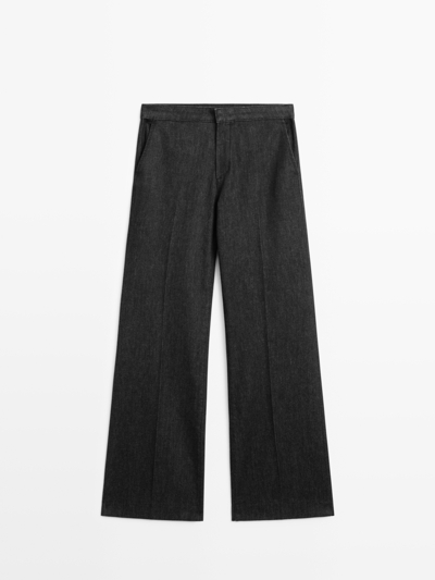 Zara Джинсы с высокой посадкой и расширяющимся подолом