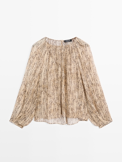 Zara Прозрачная блуза с драпировкой