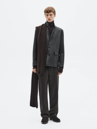 Пиджак из натуральной кожи нубук — LIMITED- Заказать в России