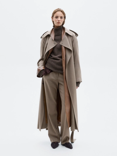 Свитер с высоким воротником из меланжевого вязаного полотна - LIMITED