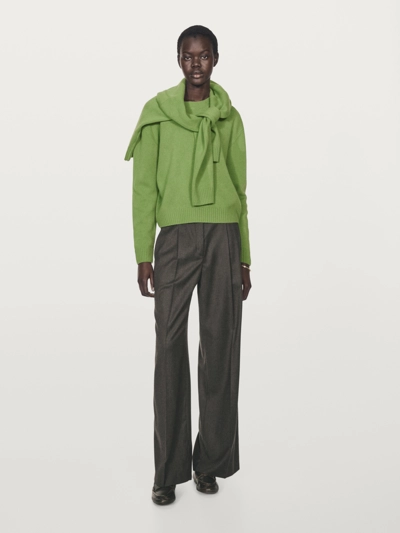 Джемпер с круглым вырезом из шерстяной смеси- Заказать в России