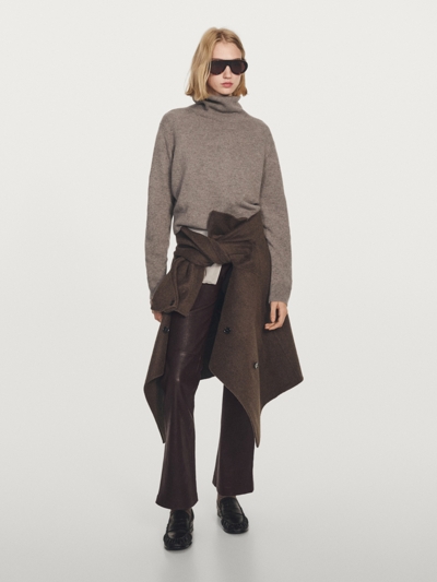 Zara Свитер короткий вязаный из 100% кашемира