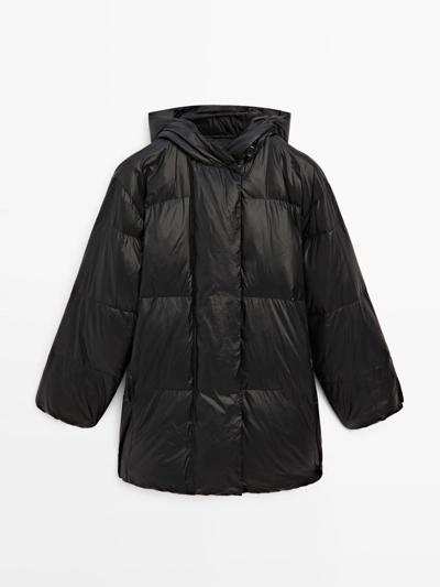 Пуховик с капюшоном