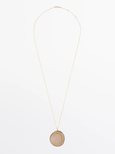 Ожерелье с подвеской из прозрачного камня- Заказать в России