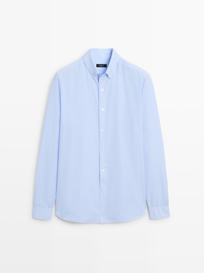 Zara Рубашка с прямым кроем в полоску