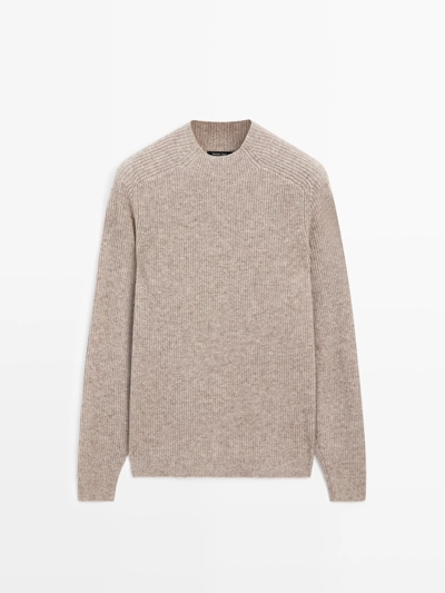 Свитер с высоким воротником из шерстяной смеси- Заказать в России