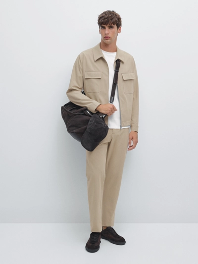 Брюки с широкими линиями REGULAR-FIT из технической ткани- Заказать в России