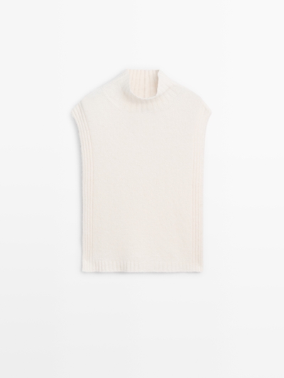 Zara Кофта-жилет с высоким воротом без рукавов