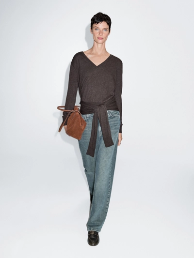 Трикотажный свитер с многофункциональными рукавами