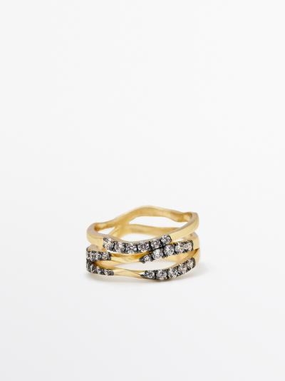 Zara Кольцо с кристаллами