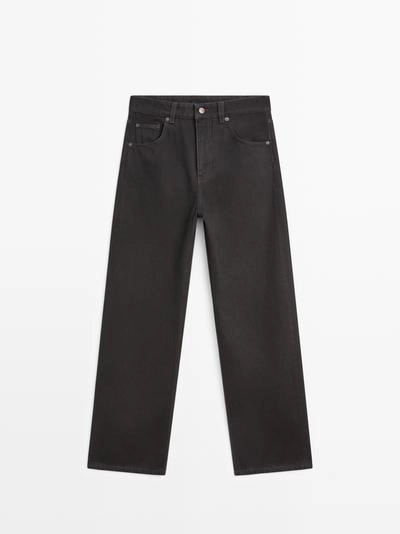 Джинсы с завышенной талией и свободным силуэтом бочонок- Заказать в России