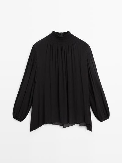 Zara Блузка с деталями воротника