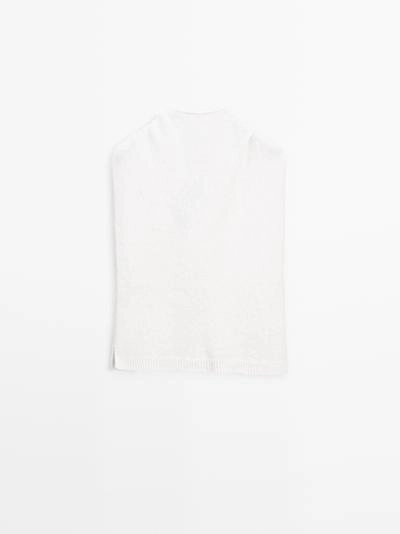 Белая худи из альпаки с передником- Заказать в России