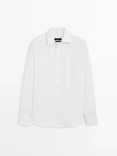 Рубашка среднего кроя в меланжевом стиле