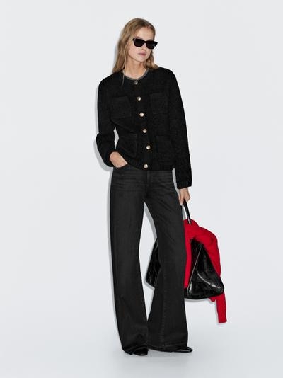 Zara Кардиган из шерстяной смеси с пуговицами из золота