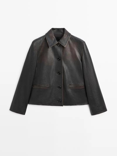 Короткая куртка из натуральной кожи- Заказать в России