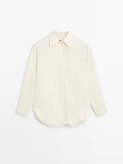 Рубашка с увеличенным размером и длинными рукавами- Заказать в России