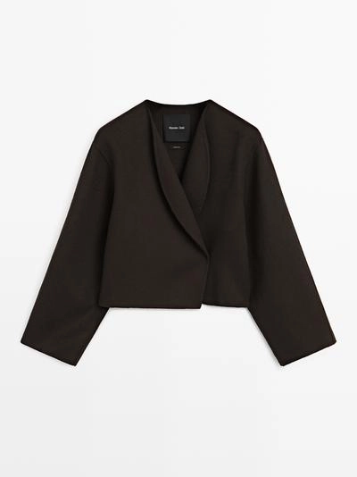 Пальто с округлыми лацканами- Заказать в России