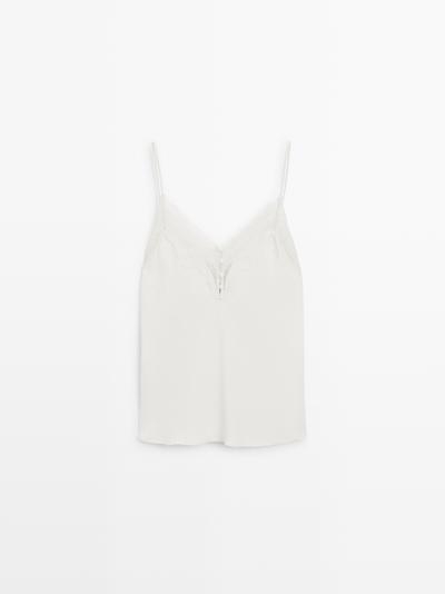 Zara Топ-камисоль с пуговицами купить с доставкой.