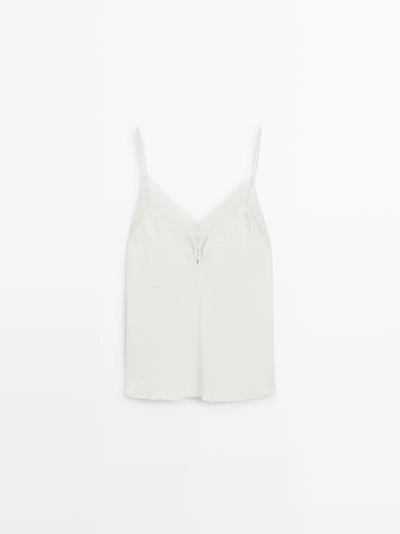 Топ-камисоль с пуговицами- Заказать в России