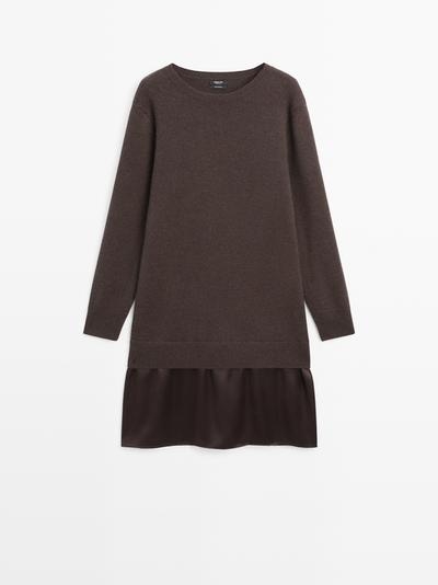 Zara Платье из 100% кашемира купить с доставкой.