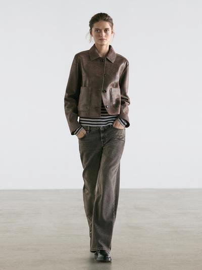 Замшевая кожаная куртка