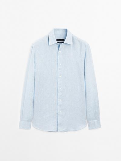 Zara Рубашка из 100% льна в стиле SLIM FIT