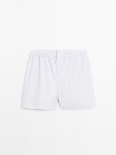 Zara Хлопковые полосатые боксеры 100%