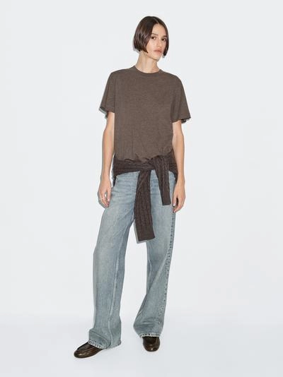 Футболка с коротким рукавом из меланжевой ткани