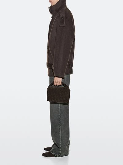 Маленькая плетеная сумка из разделанной кожи- Заказать в России