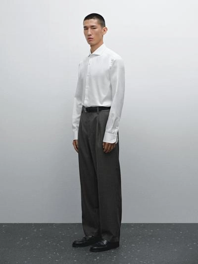 Рубашка из хлопка 100% силуэта SLIM FIT- Заказать в России