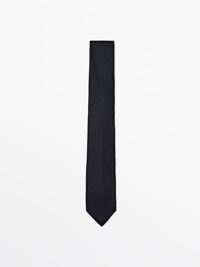 Галстук из 100% шелка с микротекстурой- Заказать в России