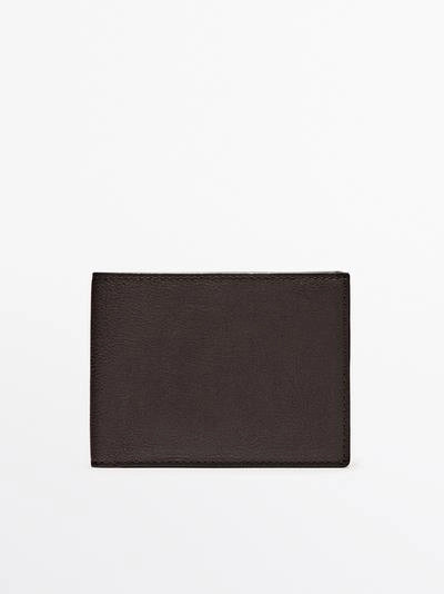 Кошелек из натуральной кожи нубук в стиле портмоне- Заказать в России